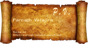Parragh Velmira névjegykártya